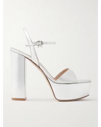 Gianvito Rossi - Marlena 85 Mirrored-Leather Platform Sandals - Lyst