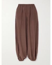 Posse - Evie Polka-Dot Tencel Lyocell Tapered Pants - Lyst
