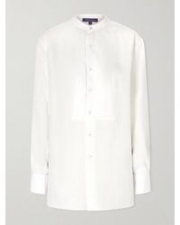 Ralph Lauren - Kirstin Cotton-Trimmed Linen Shirt - Lyst