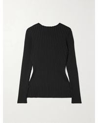 The Row - Ash Open-Back Ribbed Silk Sweater - Lyst