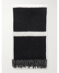 TOTEME - Monogram Fringed Brushed-Wool Scarf - Lyst
