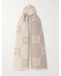 Gucci - Logo-Jacquard Wool And Silk-Blend Scarf - Lyst