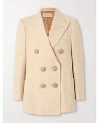 Valentino Garavani - Crystal-Embellished Double-Breasted Virgin Wool-Twill Blazer - Lyst