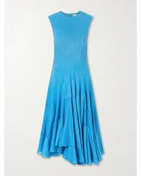 Tory Burch - Flared Cotton And Silk-Blend Voile Midi Dress - Lyst