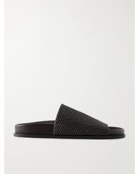 A.Emery - Luca Woven Leather Slides - Lyst
