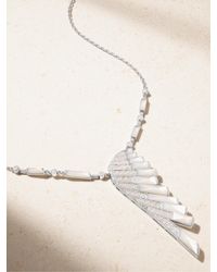 Garrard - Wings Rising 18-Karat, Mother-Of-Pearl And Diamond Necklace - Lyst