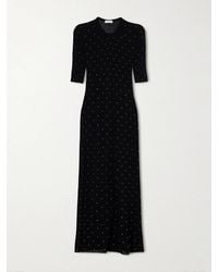 Rabanne - Studded Wool-Blend Midi Dress - Lyst