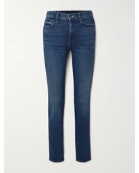 Mother - The Rascal Skimp High-Rise Slim-Leg Jeans - Lyst