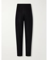 Alaïa - Wool-Felt Tapered Pants - Lyst