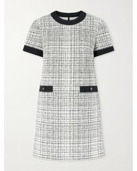 Valentino Garavani - Checked Cotton-Blend Tweed Mini Dress - Lyst