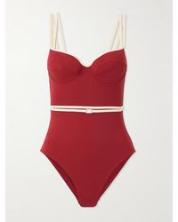 Eres - Reinette Gia Belted Two-Tone Swimsuit - Lyst