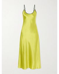 Comme Si - Bias Silk-Charmeuse Slip Midi Dress - Lyst