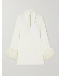16Arlington - Mini-Robe En Crêpe À Découpe Et À Plumes Michelle - Lyst