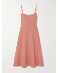 Emilia Wickstead - Cotton-Blend Tweed Midi Dress - Lyst