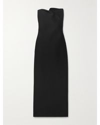 The Row - Bardon Strapless Grain De Poudre Wool And Silk-Blend Maxi Dress - Lyst