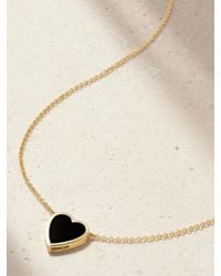 Jennifer Meyer - Mini Heart 18-Karat Onyx Necklace - Lyst