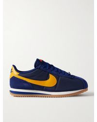 Nike - Cortez Leather And Suede-Trimmed Shell Sneakers - Lyst