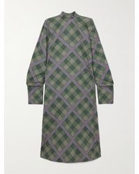 Dries Van Noten - Midikleid Aus Bedruckter Baumwollpopeline Mit Falten Zum Binden - Lyst