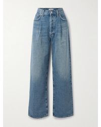 Agolde - Franka Pleated High-Rise Wide-Leg Jeans - Lyst