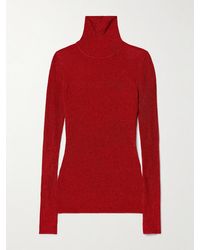 Isabel Marant - Jaelis Metallic Ribbed-Knit Turtleneck Sweater - Lyst