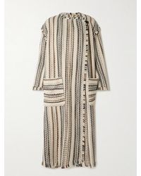 Isabel Marant - Inita Frayed Striped Tweed Coat - Lyst