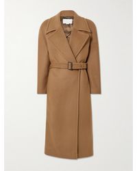 Stella McCartney - Double-Breasted Belted Wool Coat - Lyst