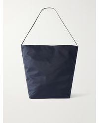 Valesque - Bucket Leather-Trimmed Satin-Shell Tote - Lyst