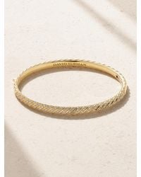 David Yurman - Sculpted Cable 18-Karat Diamond Bangle - Lyst