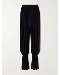 Alix Of Bohemia - Keats Onyx Gathered Chiffon Tapered Pants - Lyst
