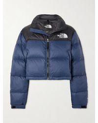 The North Face - Nuptse Verkürzte Daunenjacke Aus Gestepptem Shell - Lyst