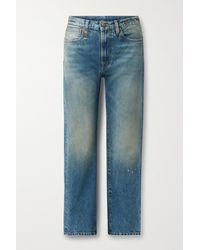 R13 Courtney Distressed Slim-leg Jeans - Blue