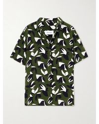 Matteau - Printed Silk-Crepe Shirt - Lyst