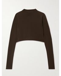 Alaïa - Verkürztes Oberteil Aus Jersey - Lyst