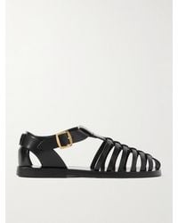 Bally - Steva Fisherman Glossed-Leather Sandals - Lyst