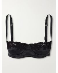 Dolce & Gabbana - Lace-Trimmed Silk-Blend Balconette Bra - Lyst