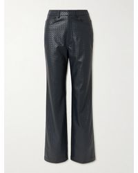 ROTATE BIRGER CHRISTENSEN - Rotie Woven Recycled-Faux Leather Straight-Leg Pants - Lyst
