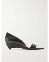 Jil Sander - Leather Wedge Sandals - Lyst