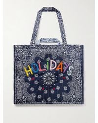 Call it By Your Name - Cabas Maxi Embroidered Quilted Printed Cotton Tote Bag - Lyst
