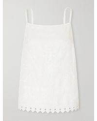 Eres - Corail Embroidered Linen Tank - Lyst
