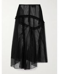Simone Rocha - Ruffled Tulle Midi Skirt - Lyst