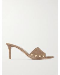 Gianvito Rossi - 70 Studded Suede Mules - Lyst