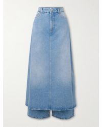 Jean Paul Gaultier - Layered High-Rise Wide-Leg Jeans - Lyst