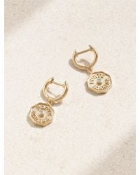 Marlo Laz - Wee Porte Bonheur 14-Karat Diamond Hoop Earrings - Lyst