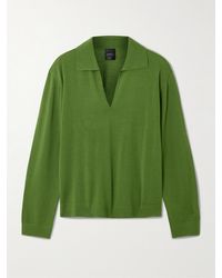 Leset - James Merino Wool Polo Sweater - Lyst