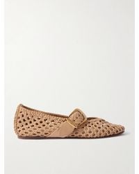 Zimmermann - Alchemy Woven Leather Mary Jane Ballet Flats - Lyst