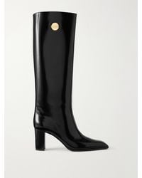 Saint Laurent - Louis Leather Knee-High Boots - Lyst