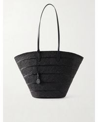Hunting Season - Market Leather-Trimmed Woven Iraca Tote - Lyst