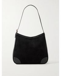 Nili Lotan - Abbey Leather-Trimmed Suede Shoulder Bag - Lyst