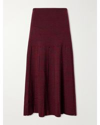 Proenza Schouler - Phyllis Striped Wool And Cotton-Blend Maxi Skirt - Lyst