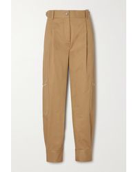 JW Anderson Cotton-twill Tapered Cargo Trousers - Brown
